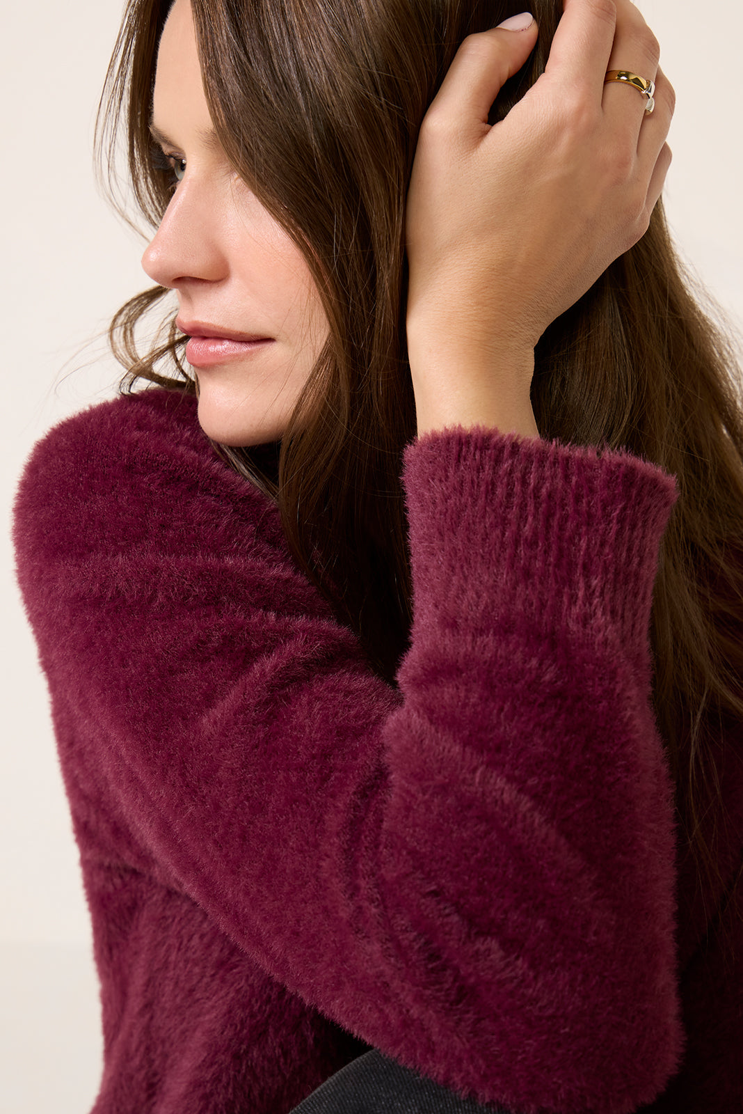 Piper V-neck Eyelash Sweater