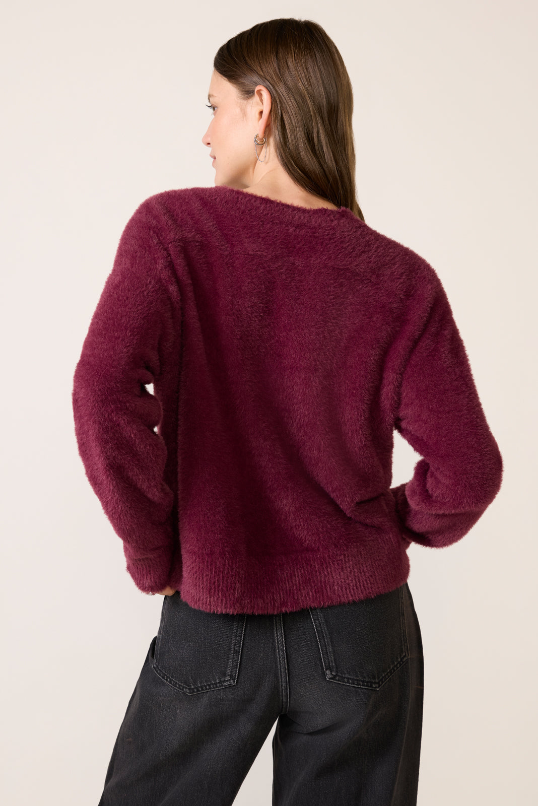 Piper V-neck Eyelash Sweater