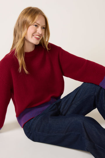 Sienna Stripe Rib Pullover