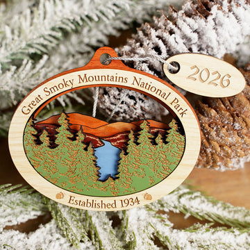 Smoky Mountains Wood Ornament