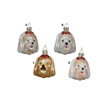 Glass Dog Ornament