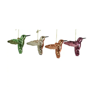 Glass Hummingbird Ornament