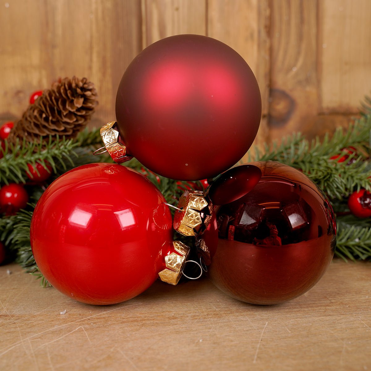 Glass Red Ball Ornament X16 Tube