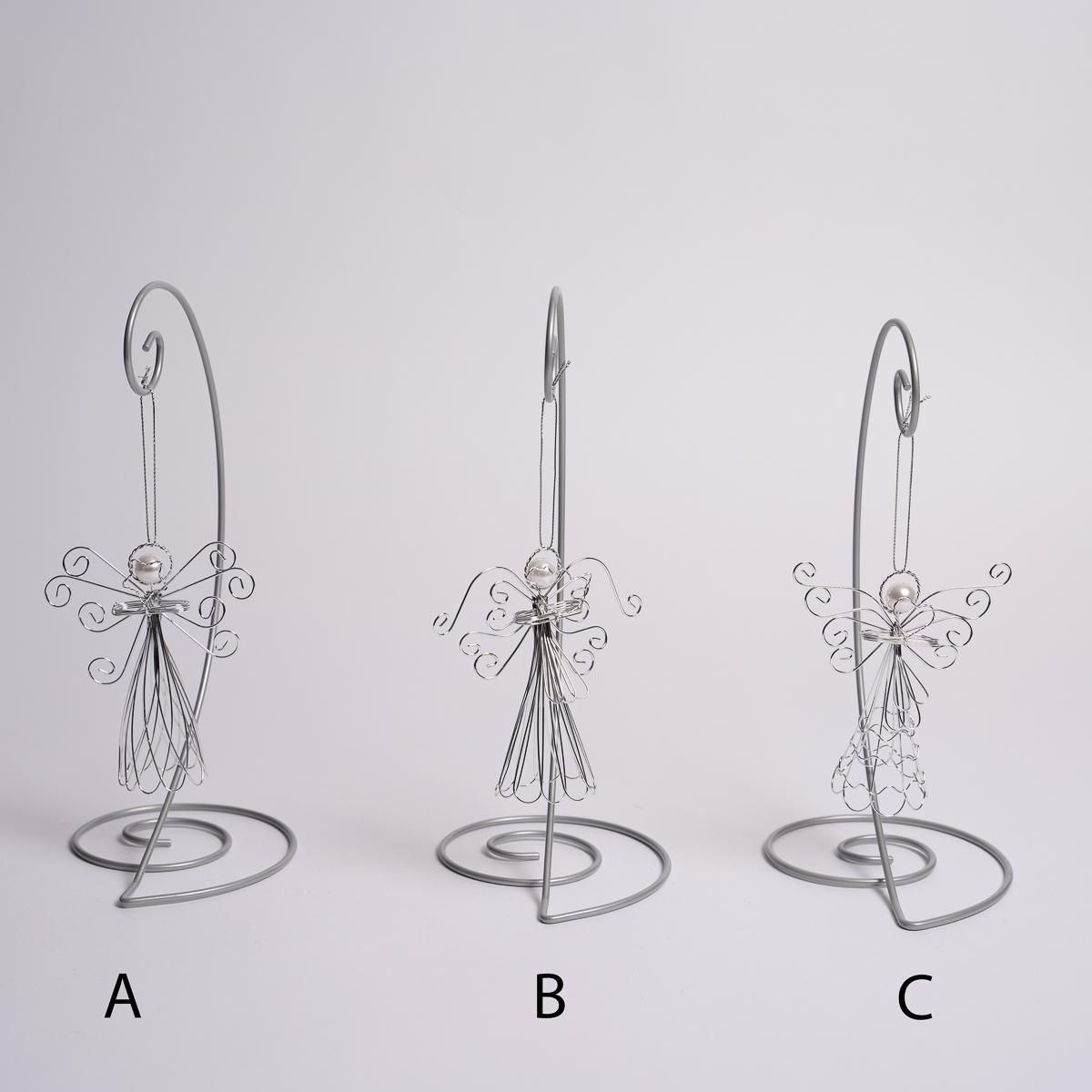 Silver Wire Angel Ornament
