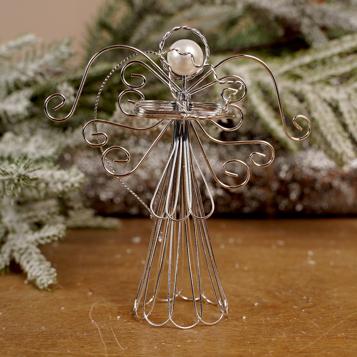 Silver Wire Angel Ornament