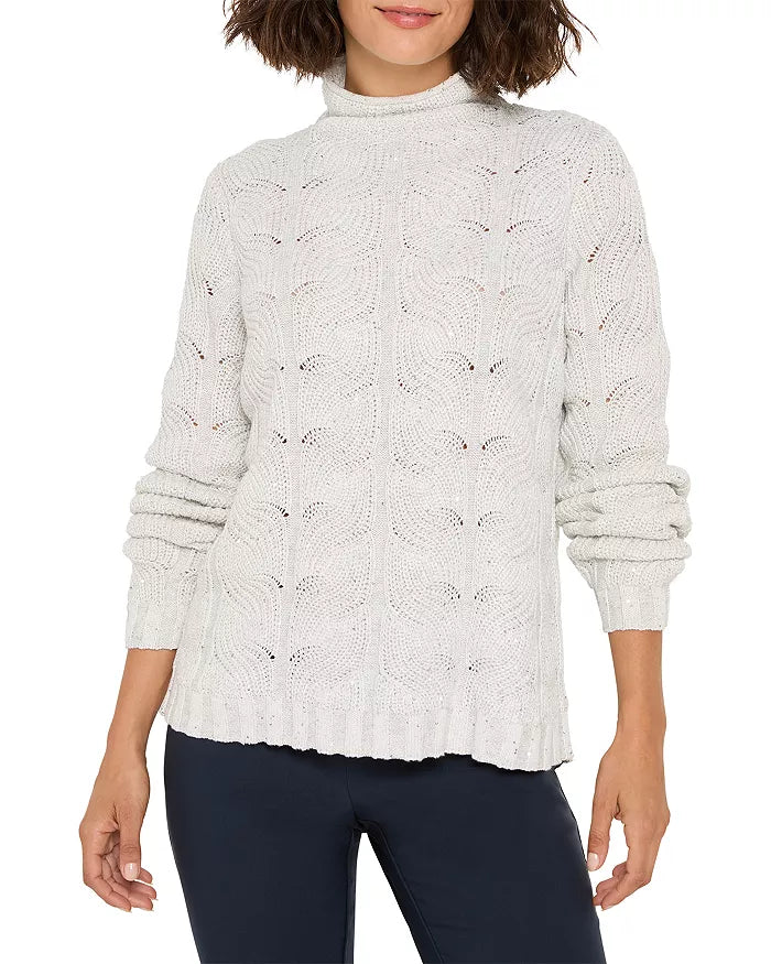 CABLE SPARKLE SWEATER