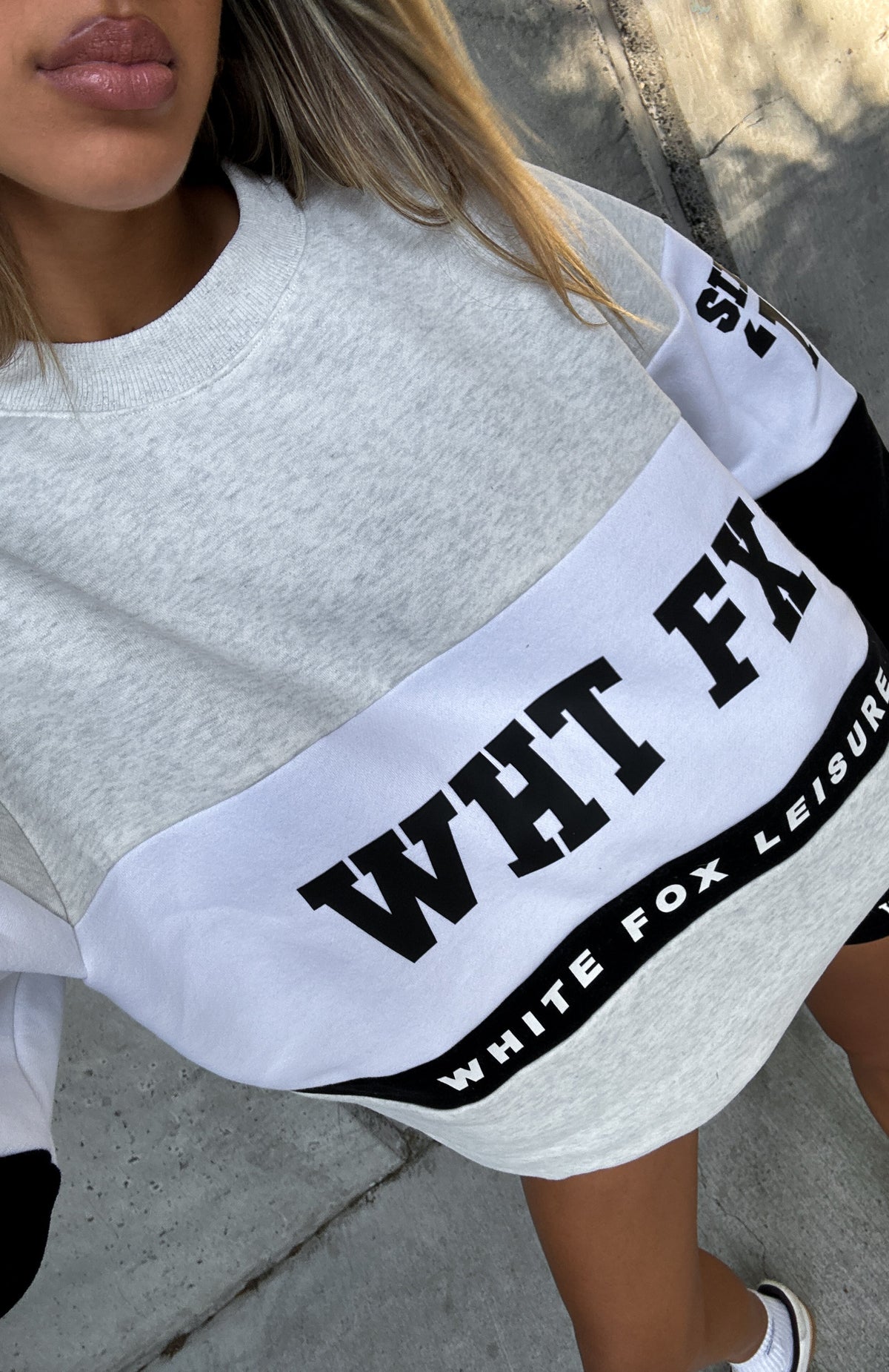 Latest And Greatest Oversized Sweater Grey Marle/Black