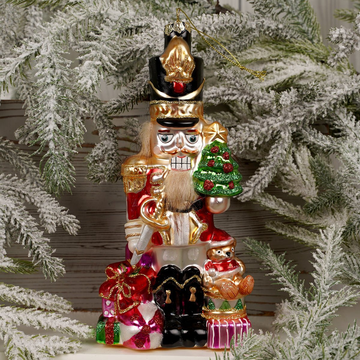 8Inch Glass Nutcracker Ornament