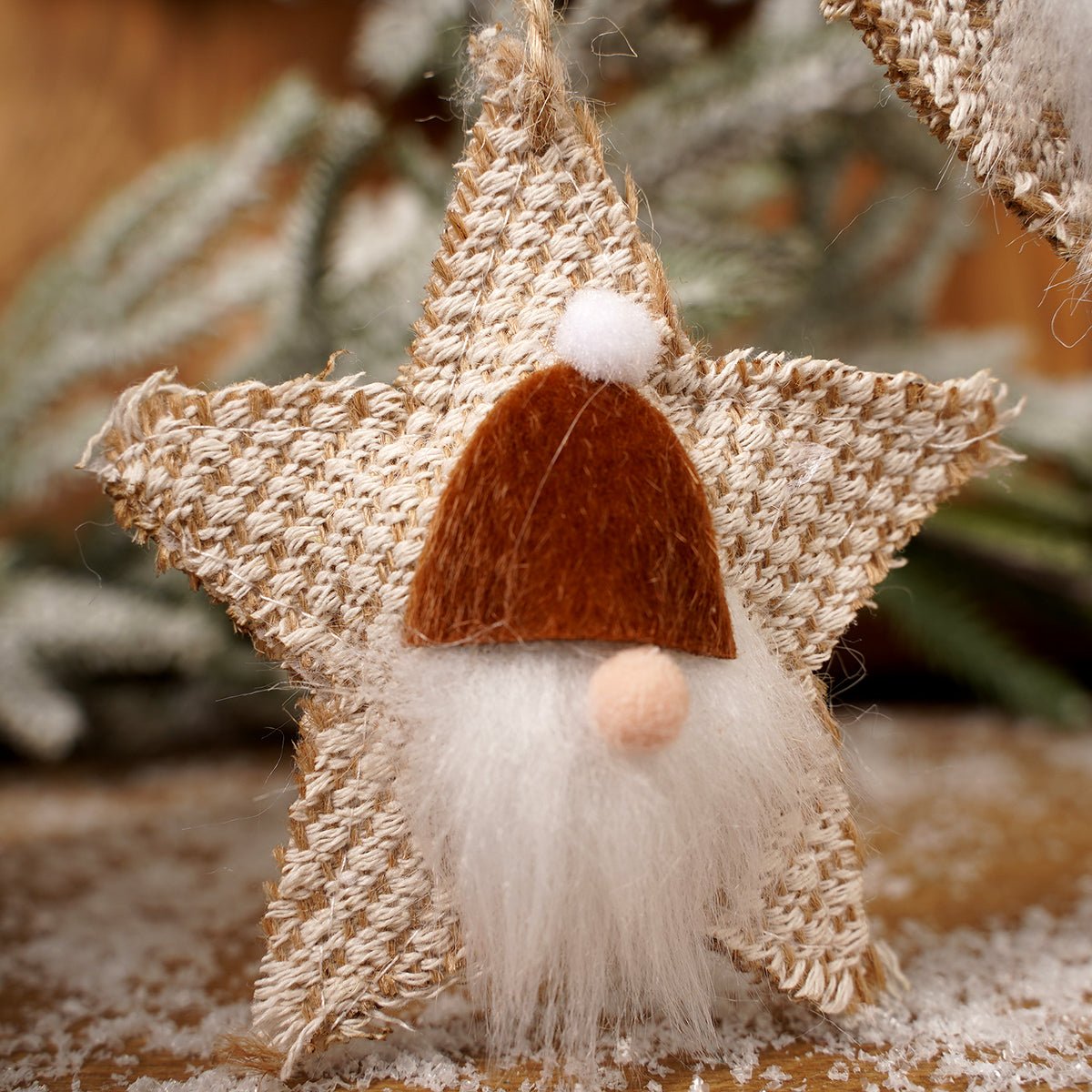 Burlap Gnome Ornament