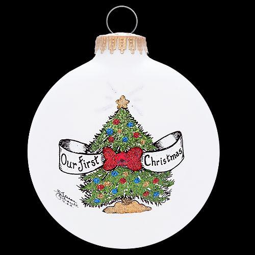 Hand Painted Our First Christmas Ornament