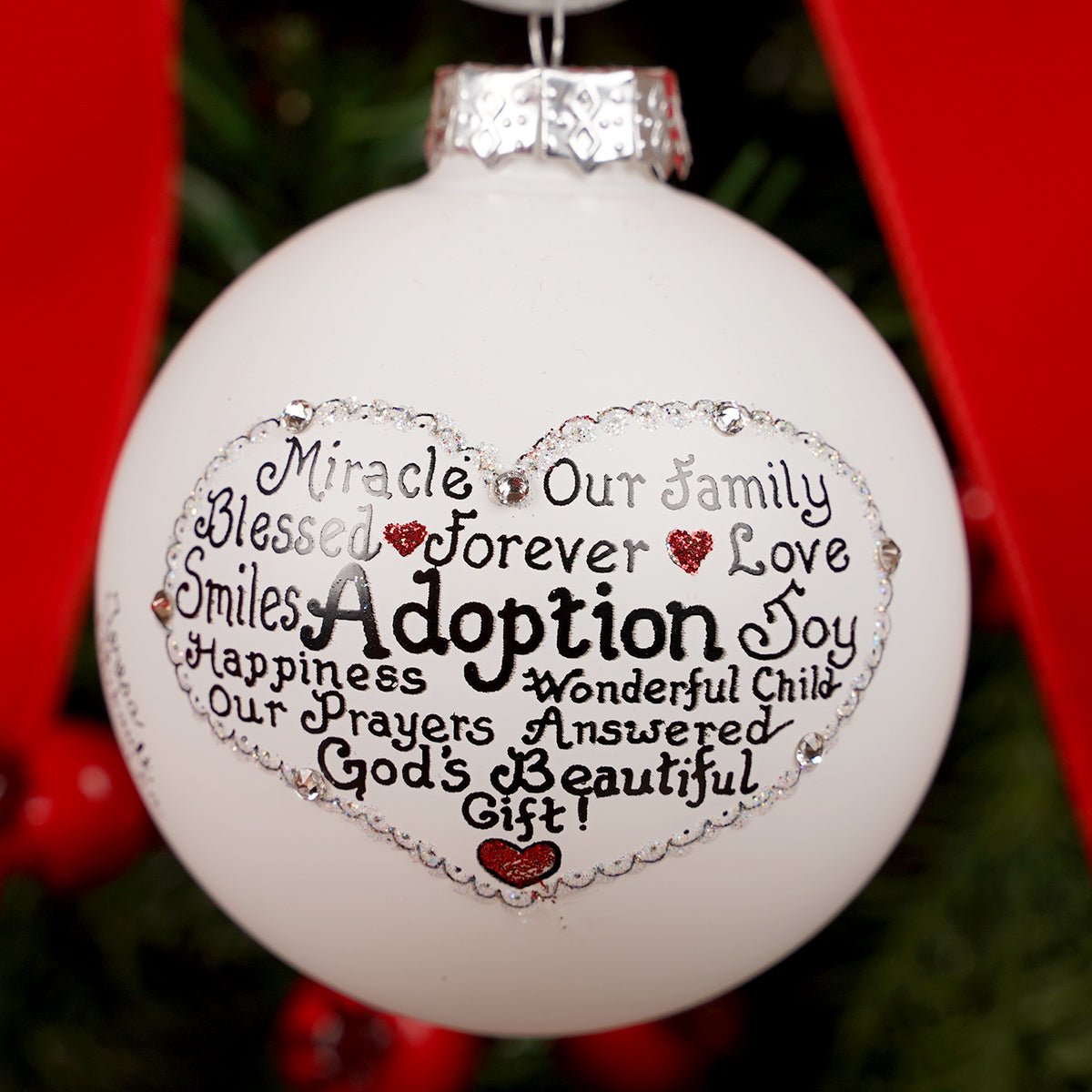 Adoption Hand Painted Christmas Ornament