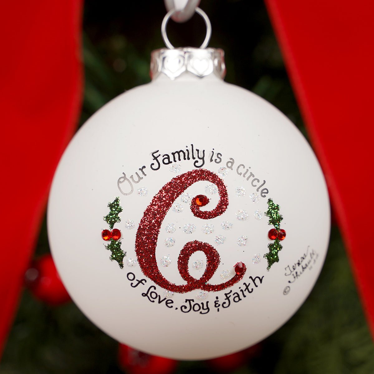 Family is a Circle C Christmas Ornament