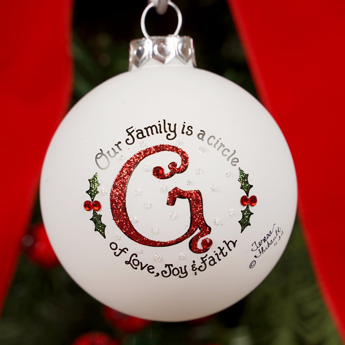 Family is a Circle G Christmas Ornament