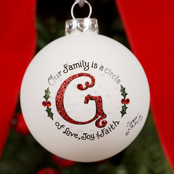 Family is a Circle G Christmas Ornament