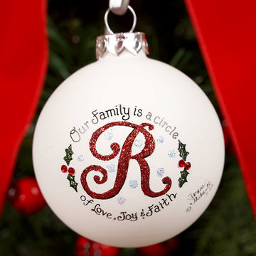 Family is a Circle R Christmas Ornament