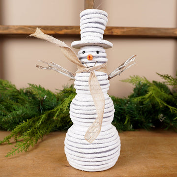 Striped Snowman Christmas Decoration