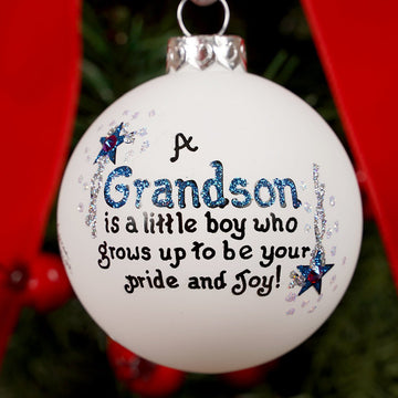 Grandson Pride and Joy Christmas Ornament