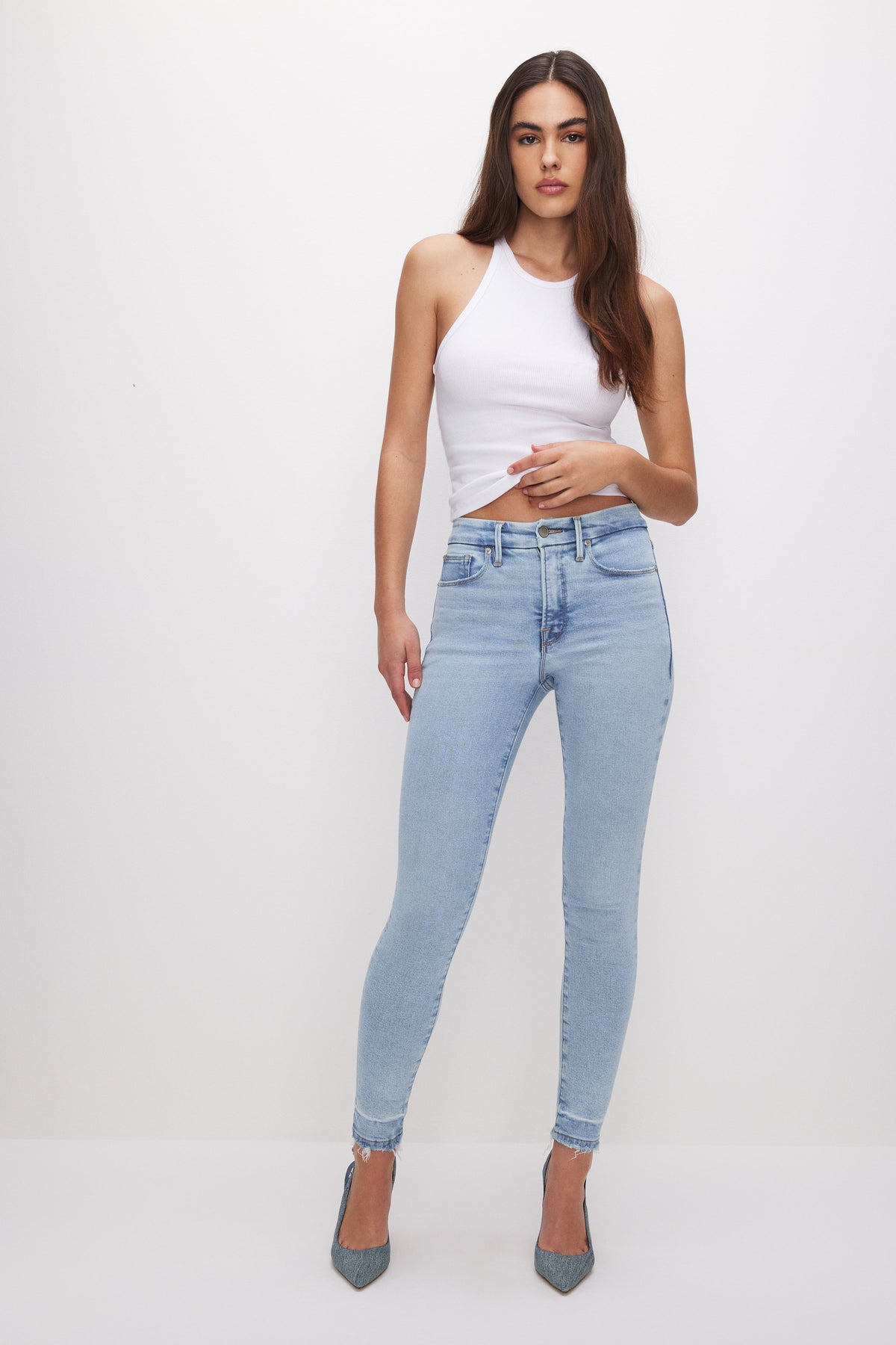 MICRO RIB CREWNECK TANK | WHITE001