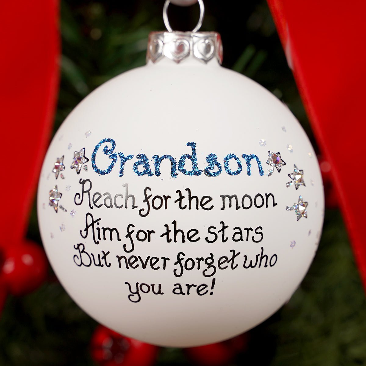 Grandson Reach for the Moon Ornament