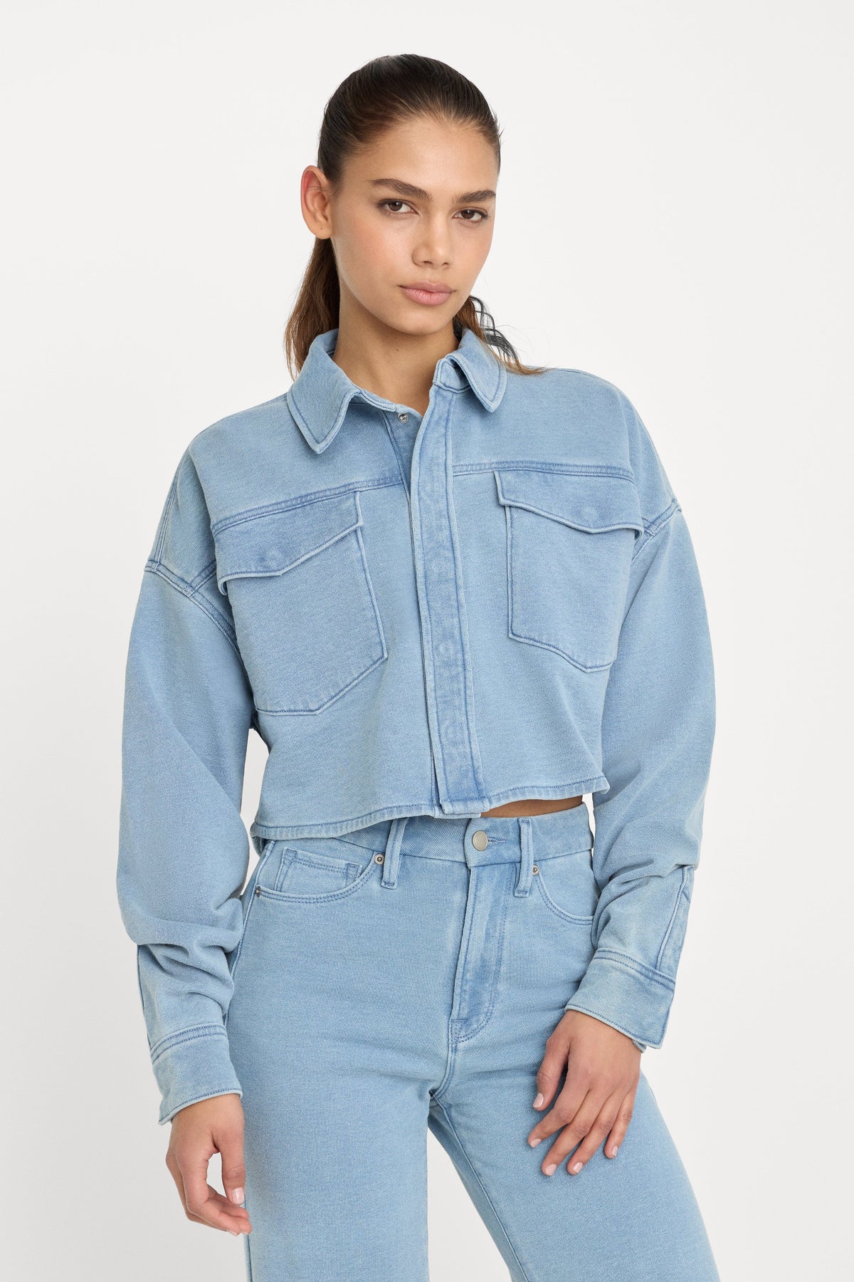 JEANIUS CROPPED JACKET | INDIGO376