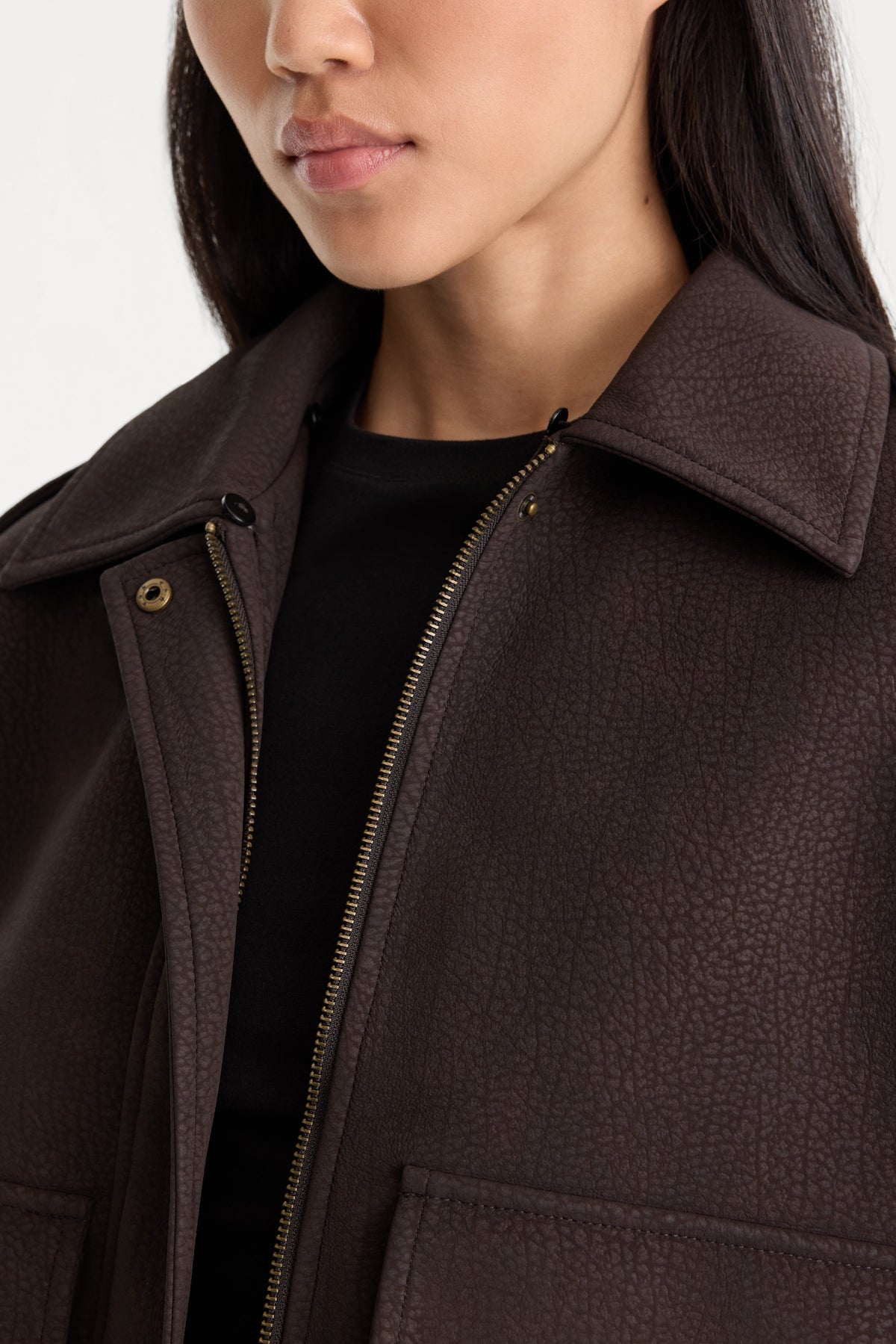 THE BETTER THAN LEATHER BOMBER JACKET | ESPRESSO