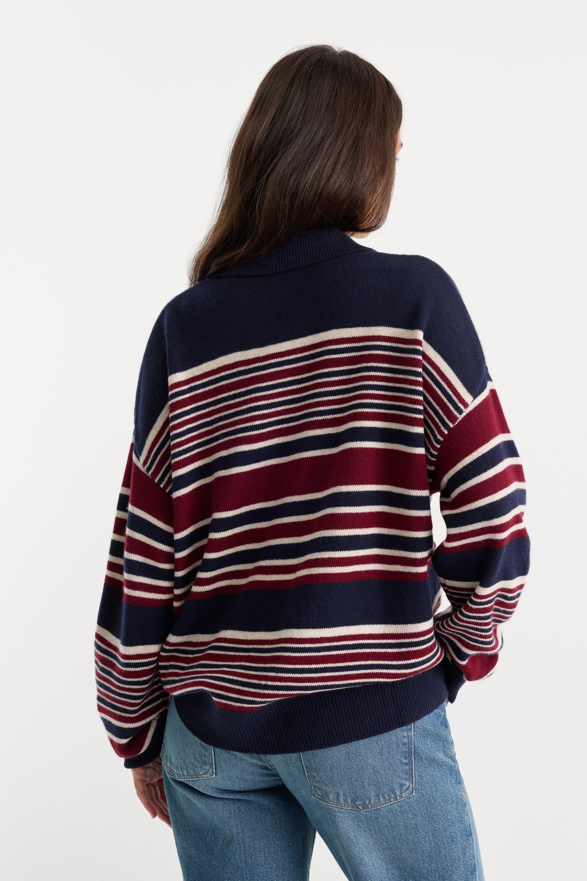 THE OVERSIZED RUGBY SWEATER | MULTI STRIPE