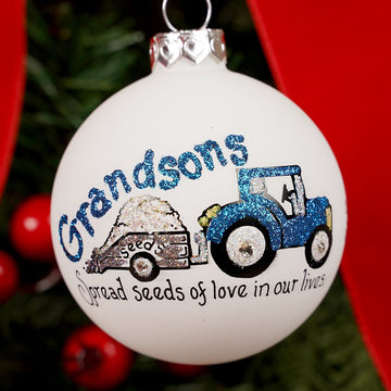 Grandsons Spread Seeds of Love Ornament