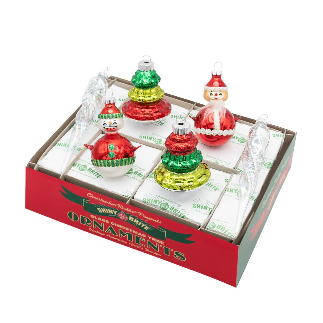 HS Mixed Shapes And Figure Ornaments 6 Count