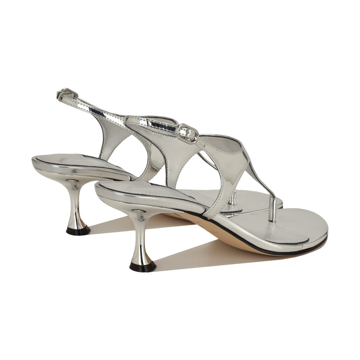 Noir Heeled Thong Sandals