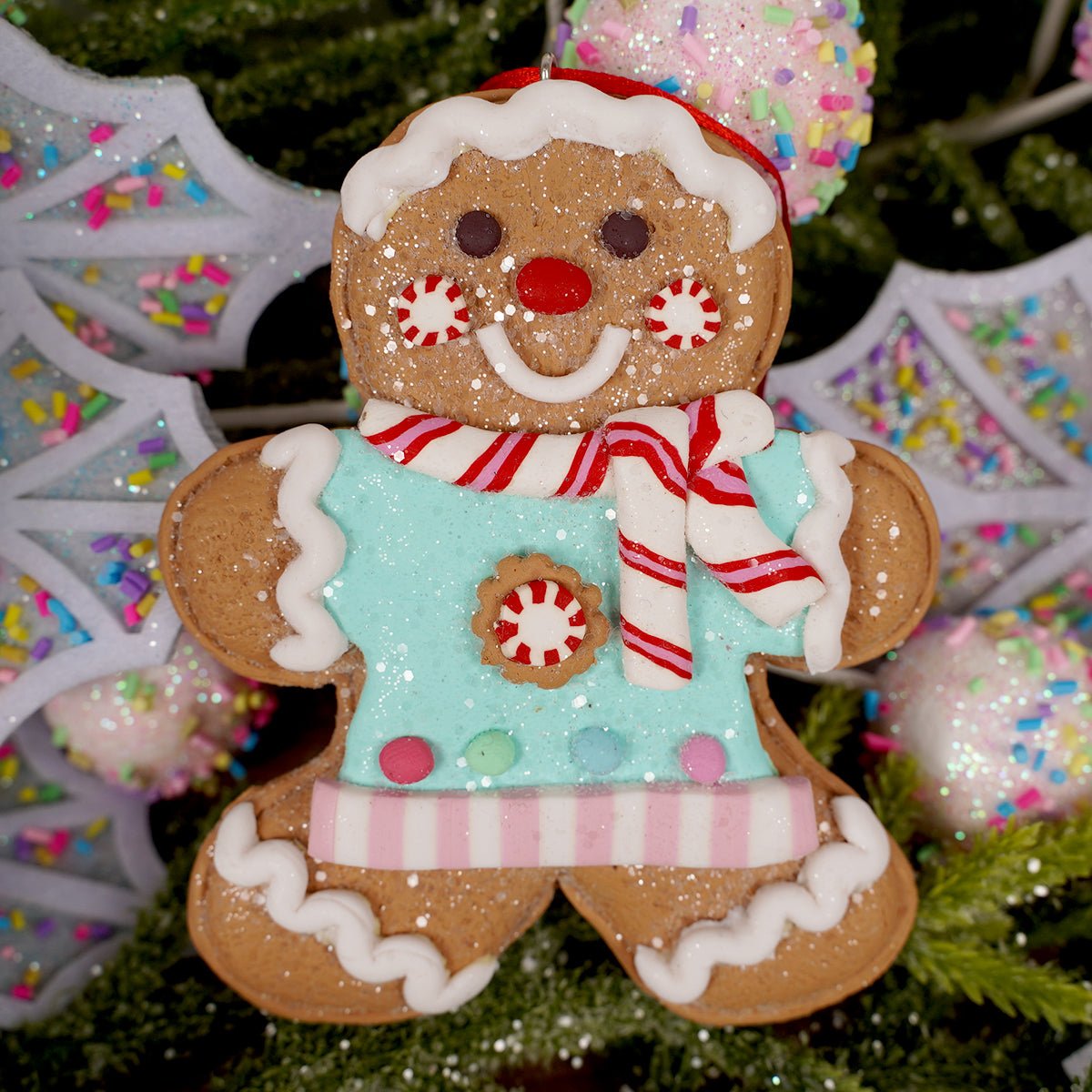 Blue Dough Gingerbread Man Ornament