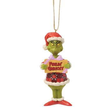 Grinch With Feeling Grinchy Sign Ornament