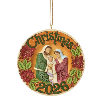 Dated 2026 Holy Family Ornament