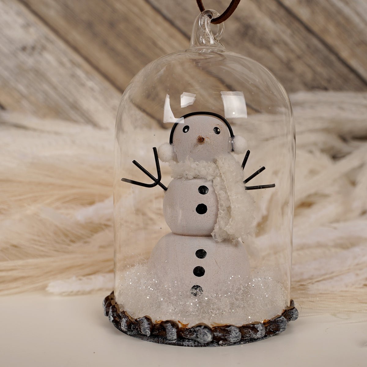 Snowman Acrylic Dome Christmas Ornament