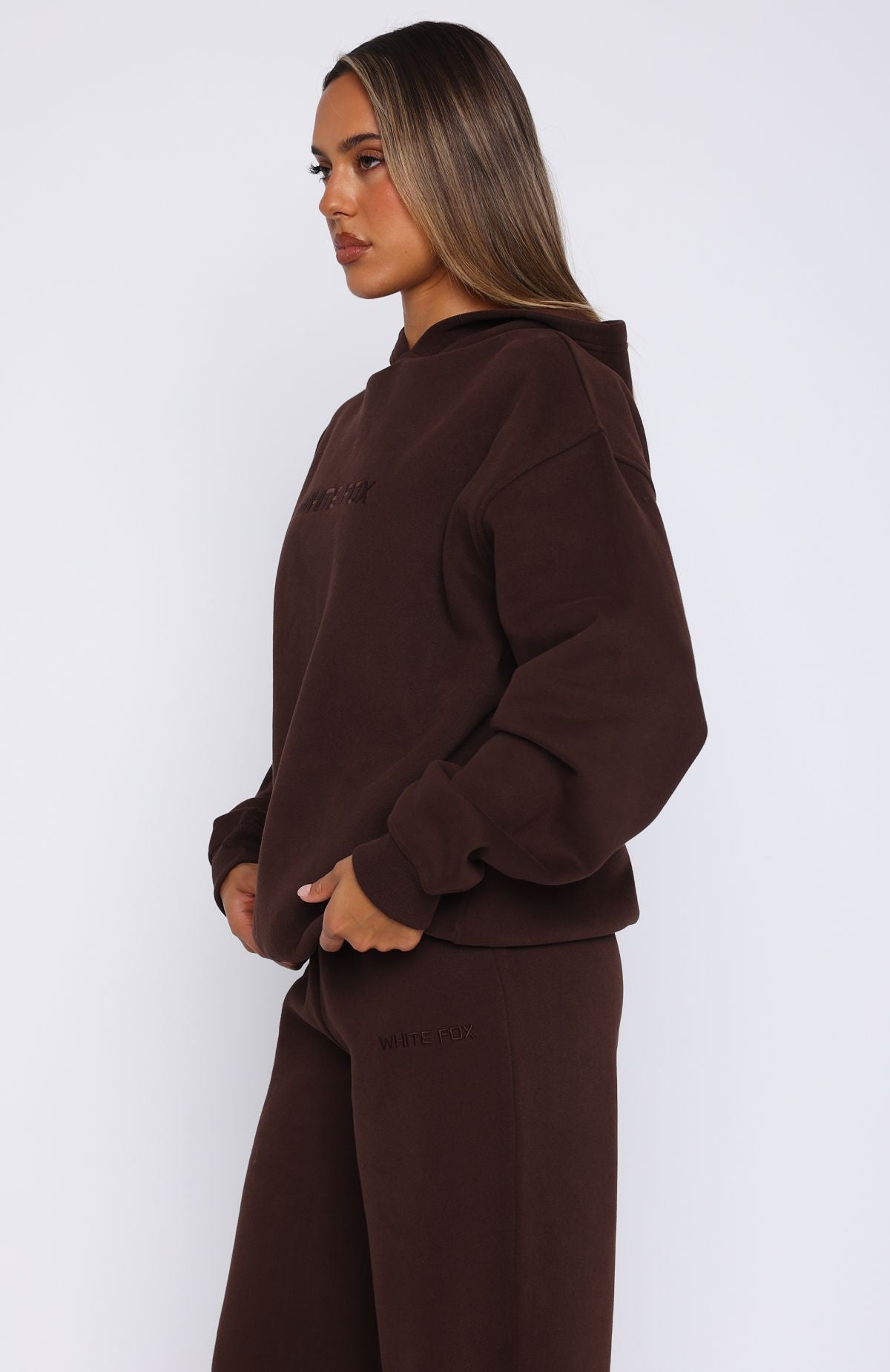 Stay Lifted Oversized Hoodie Bitter Chocolate