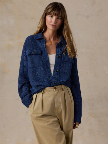 Twill Terry Shirt Jacket - Bayshore Bandana