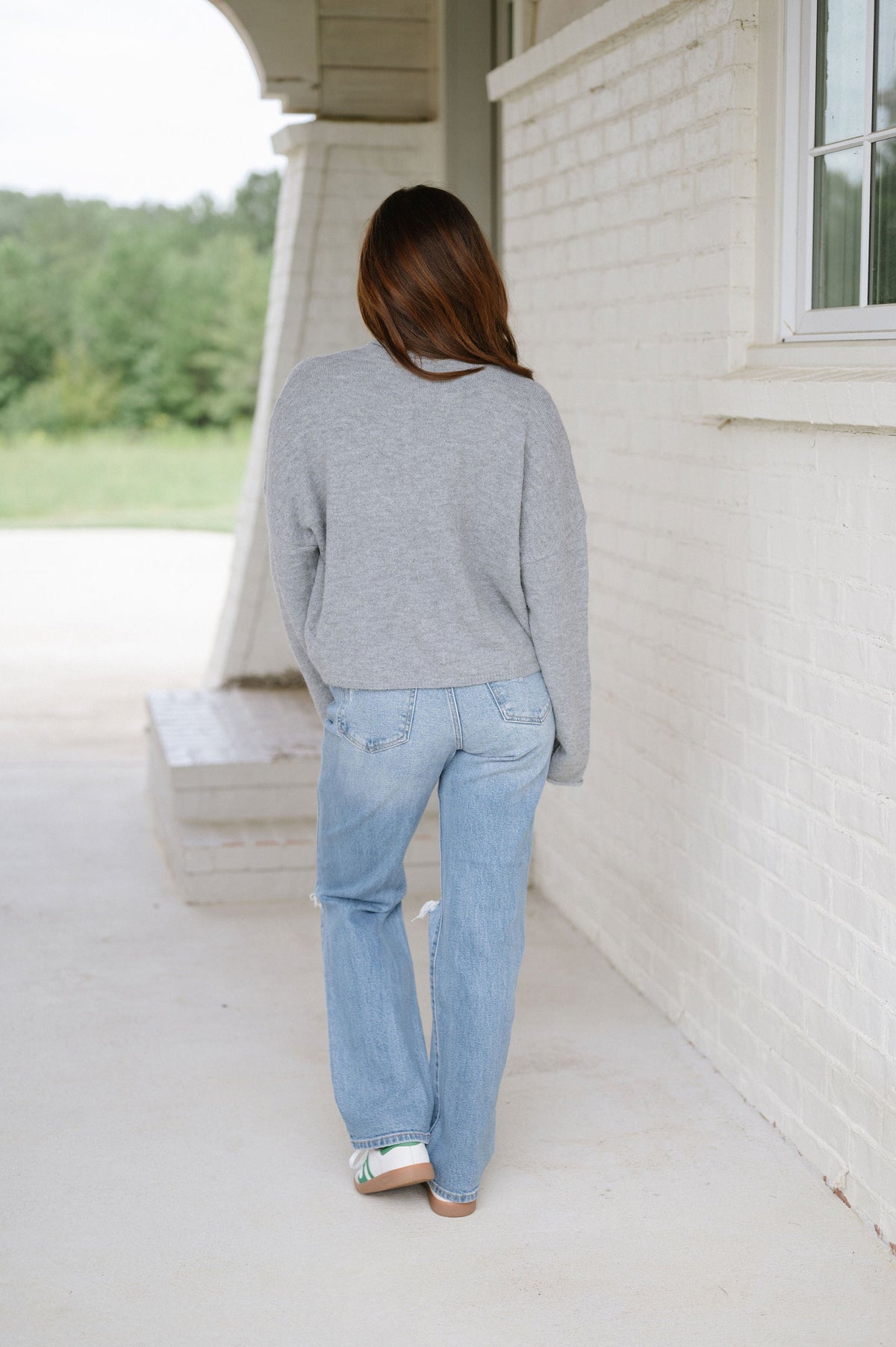 Victoria Cardigan-Heather Grey