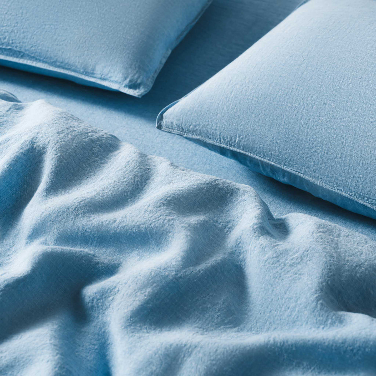 Set of 2 Washed European Linen Core Sheet Set Bundle