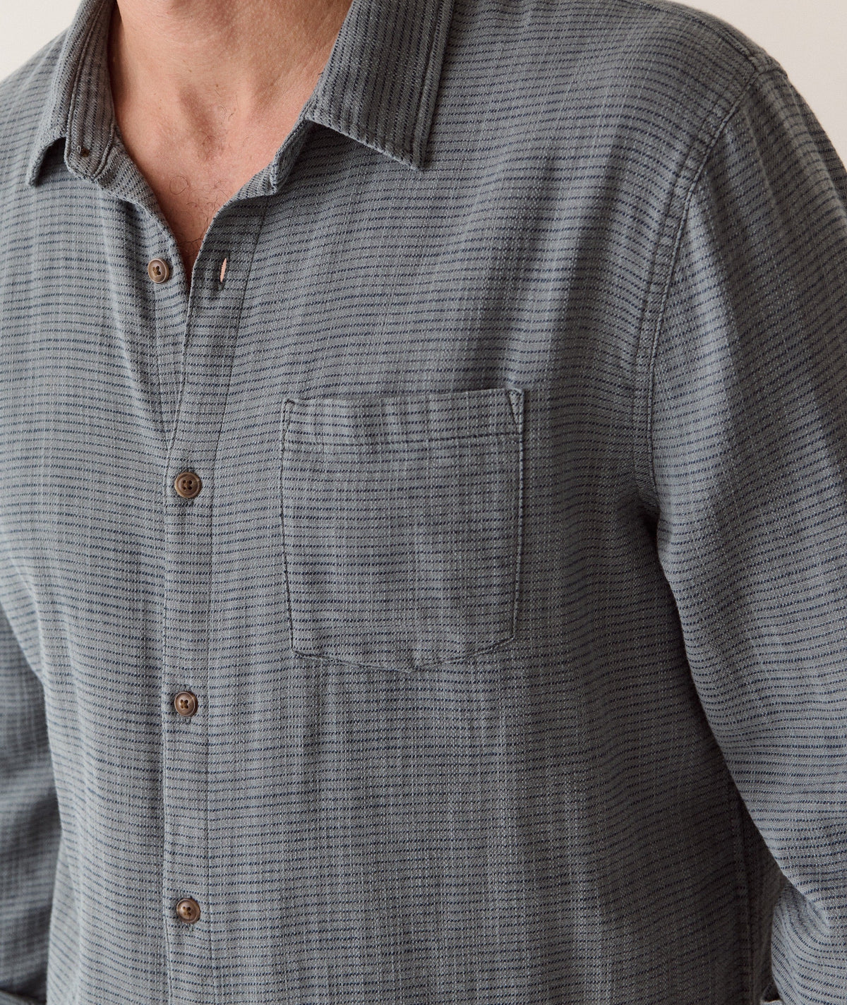 Stretch Selvage Long Sleeve Shirt