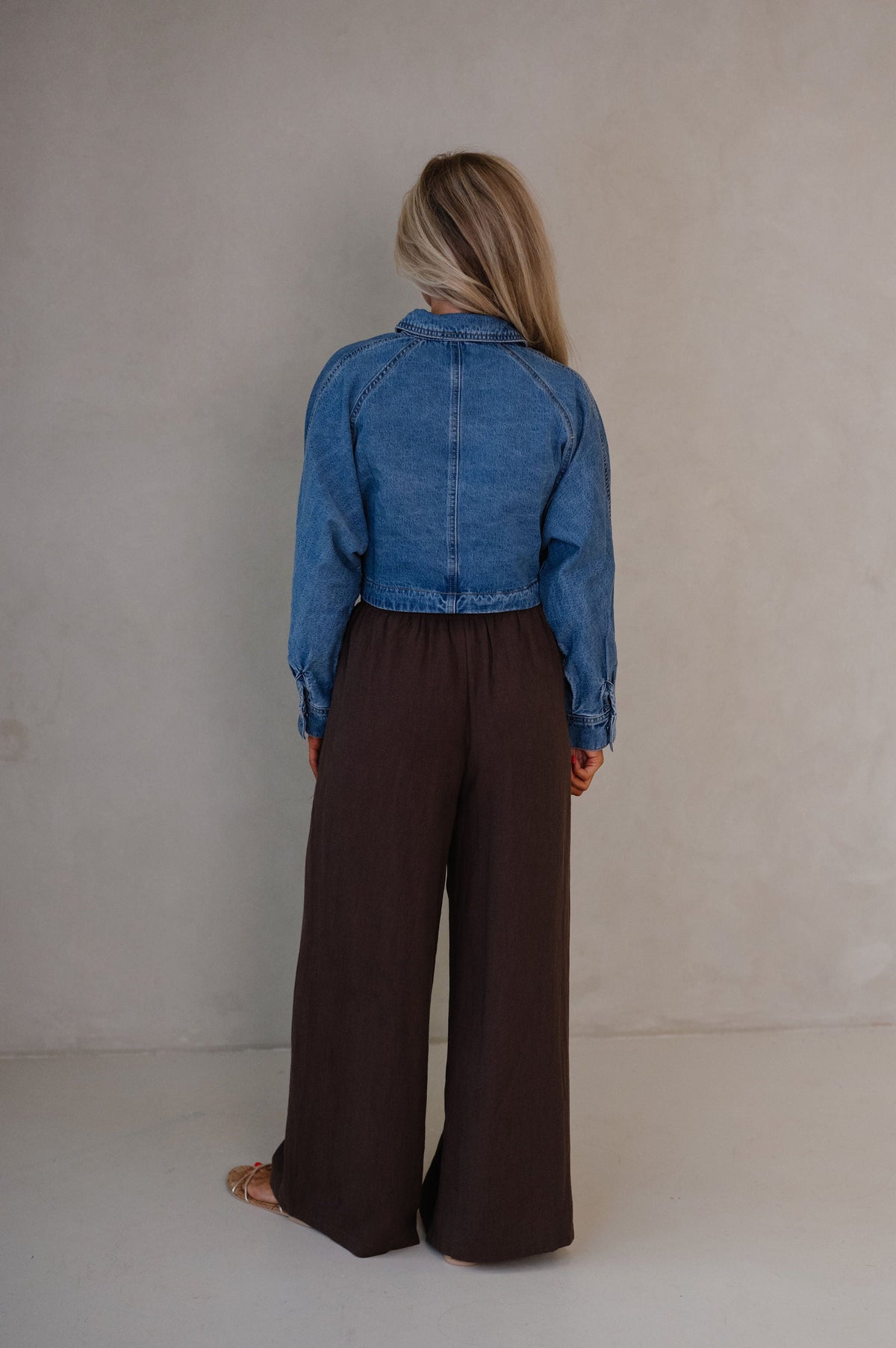 Dolman Sleeved Loose Denim Jacket