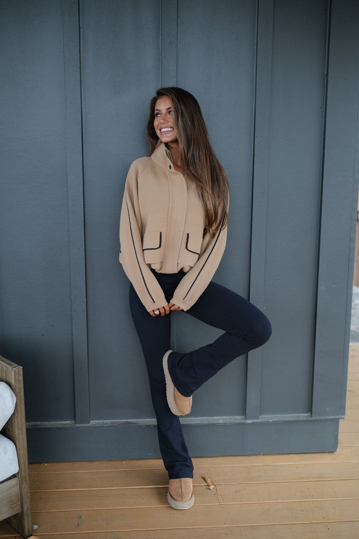 Noah Sweater Jacket-Mocha
