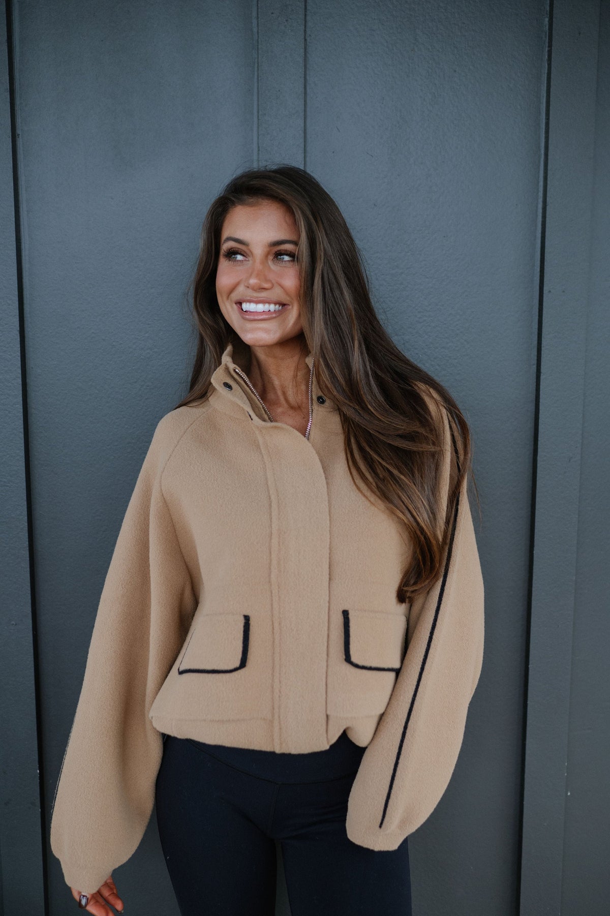 Noah Sweater Jacket-Mocha