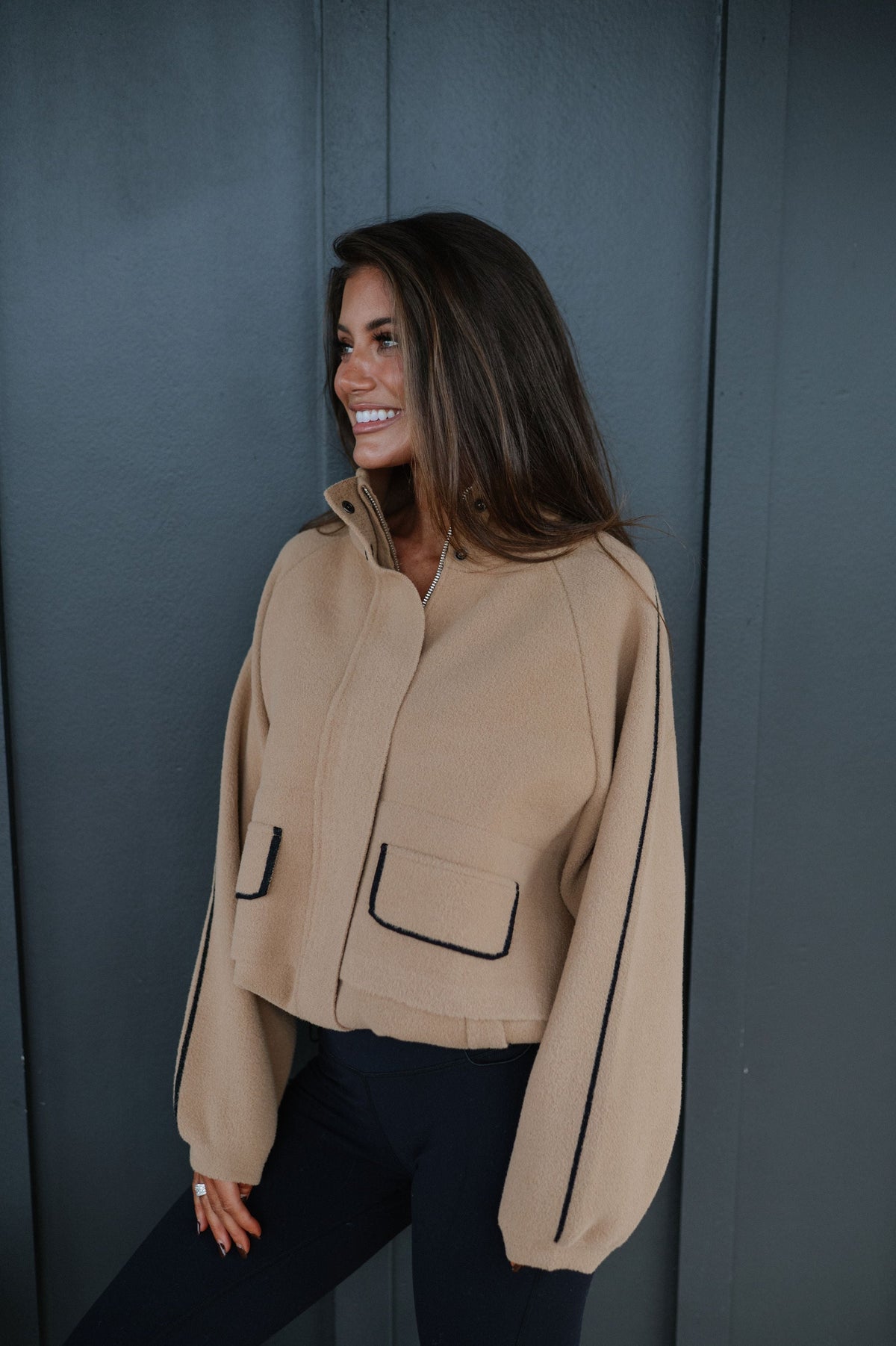 Noah Sweater Jacket-Mocha