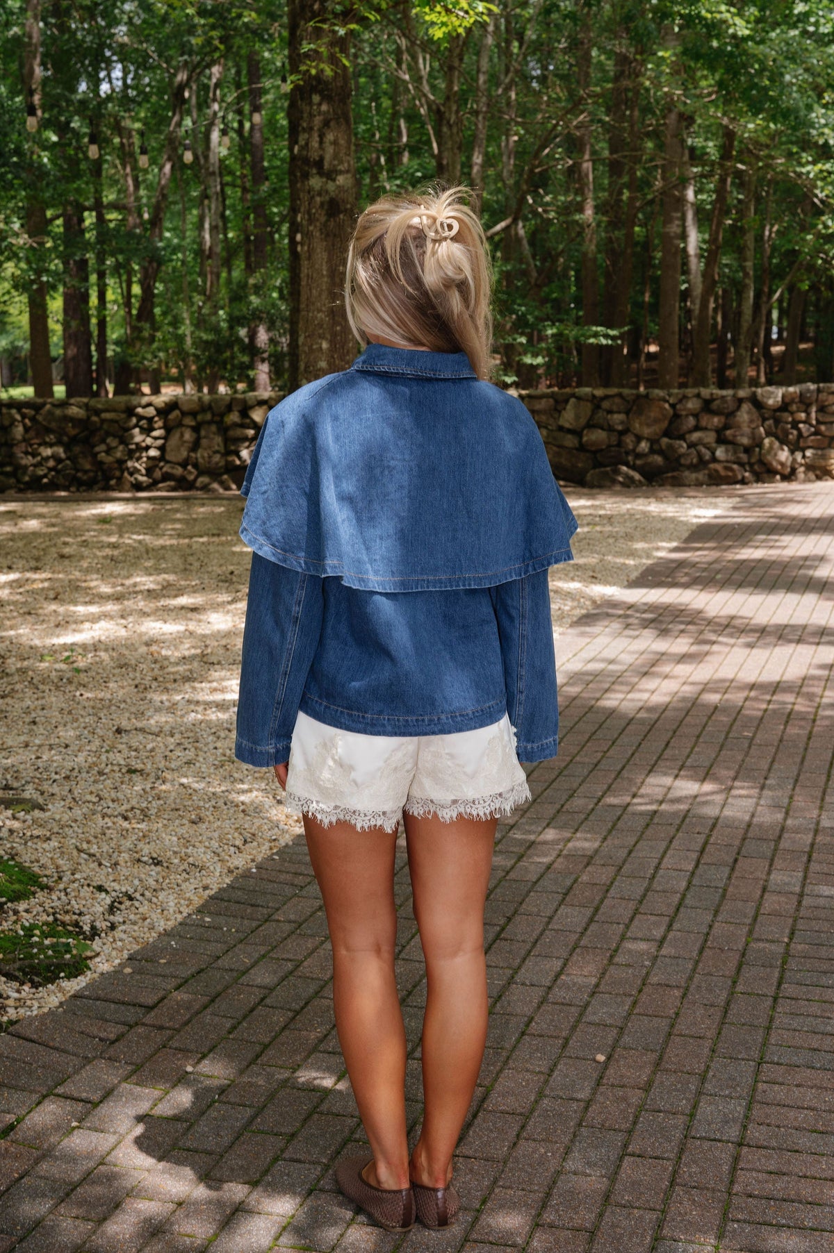 Mary Will Cape Denim Jacket