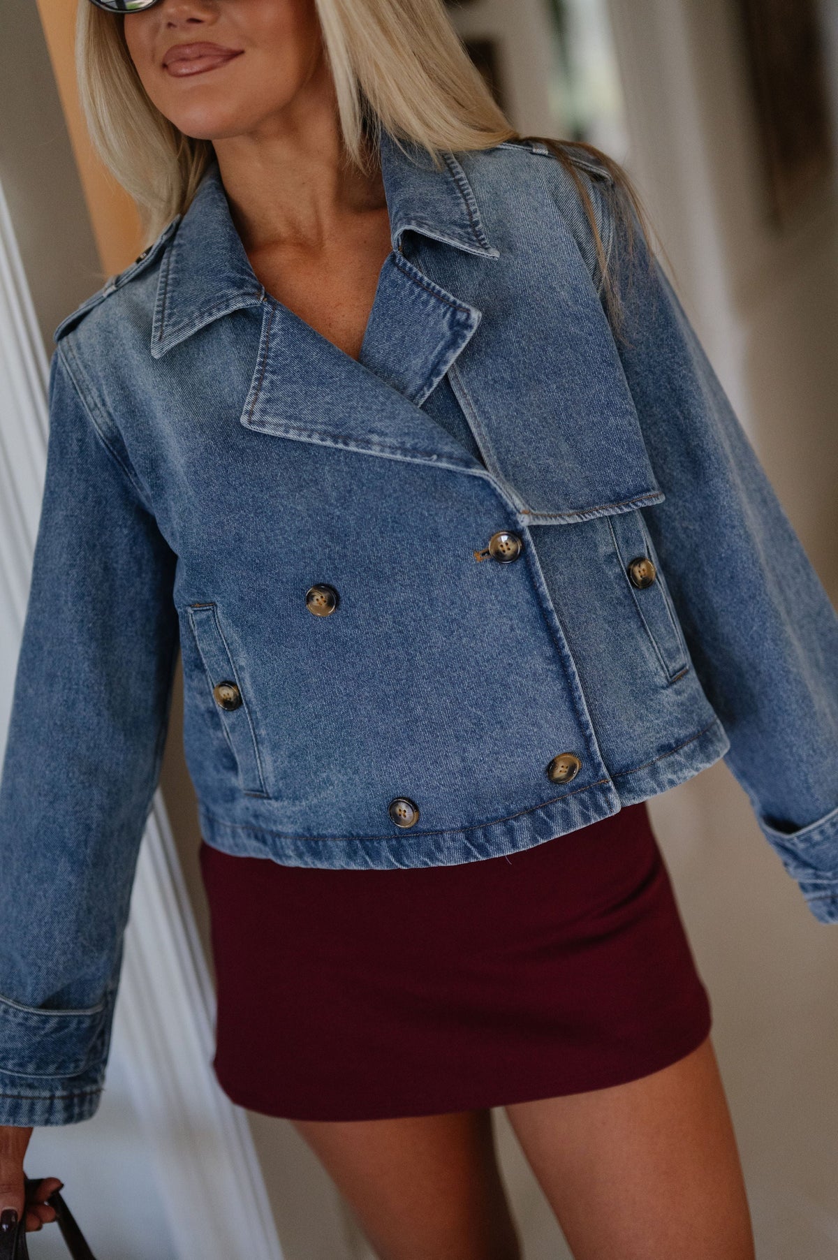 Marie Cropped Denim Jacket