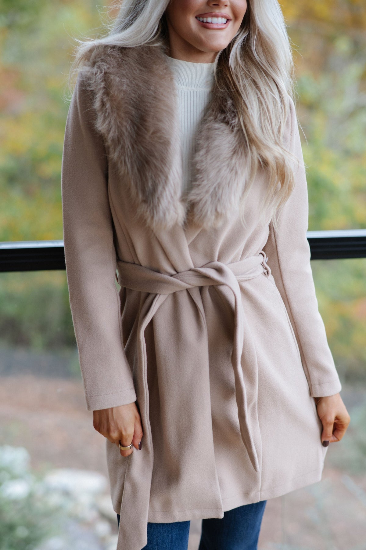 Isla Belted Coat-Taupe