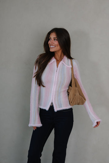 Jacquie Ombre Sweater-Pink Multi