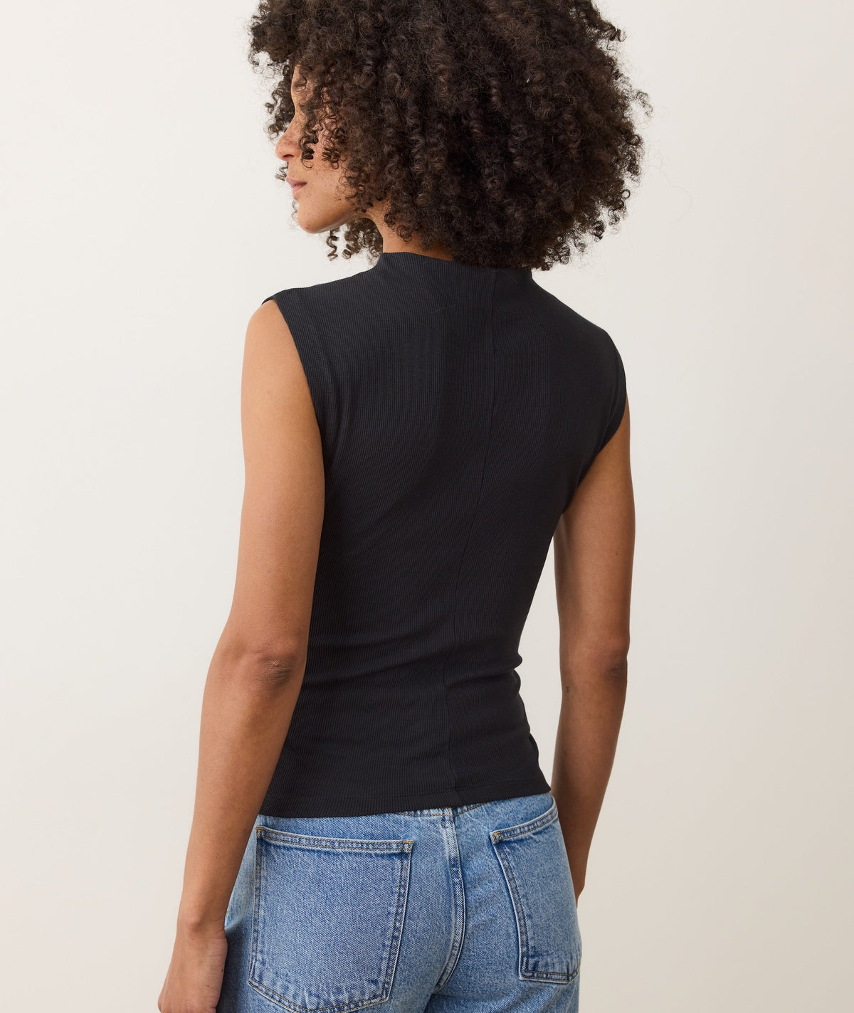 Lexi Rib Sun-In Mockneck Top