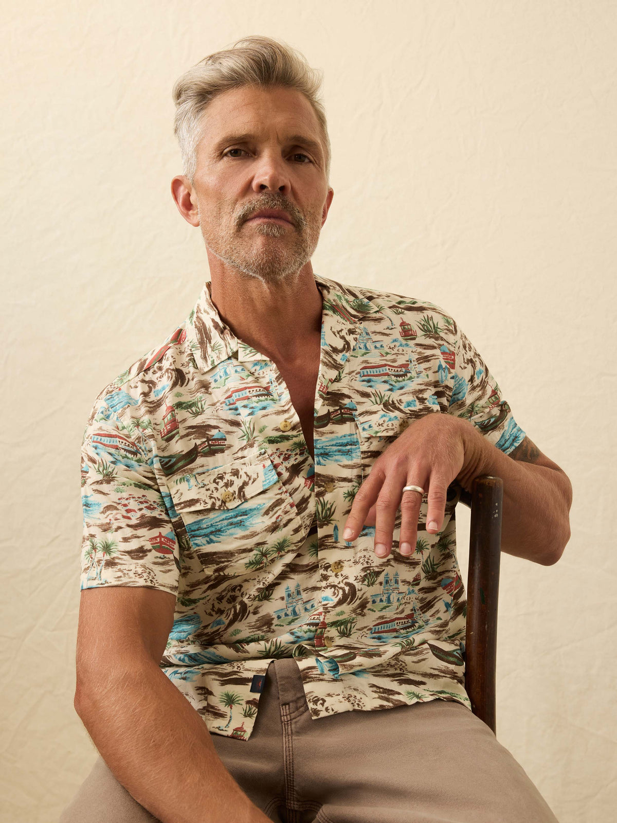 Short-Sleeve Bali Camp Shirt - Nazare Shore