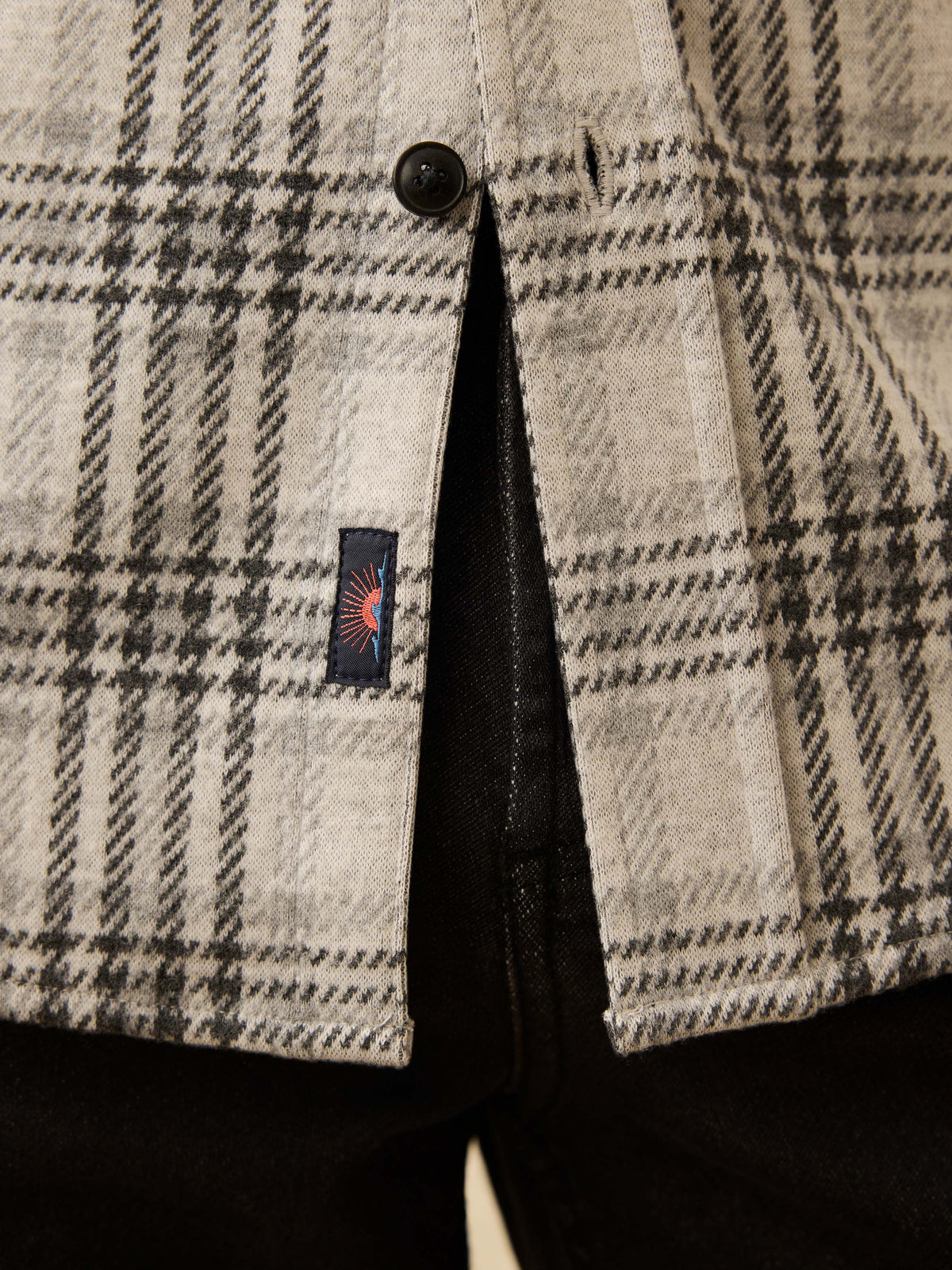 Legend Sweater Shirt - Charcoal Cream Plaid
