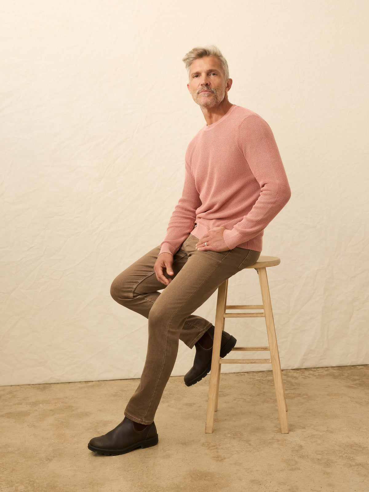 Sunwashed Crewneck Sweater - Dusty Sienna